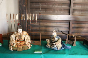 明治時代頃の武者人形の展示